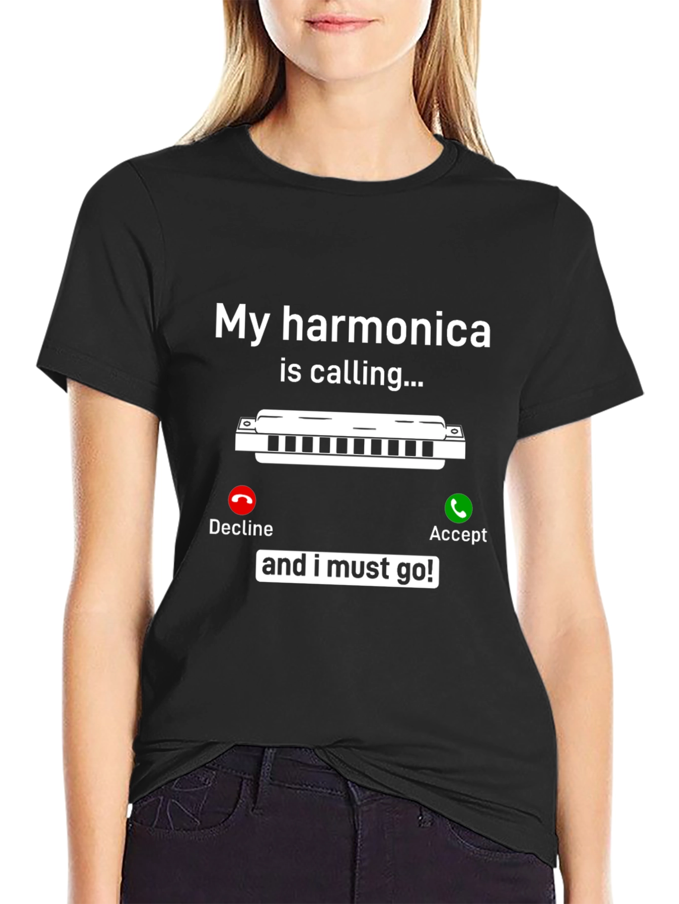 Harmonica Calling T-Shirt - Music Lover Tee