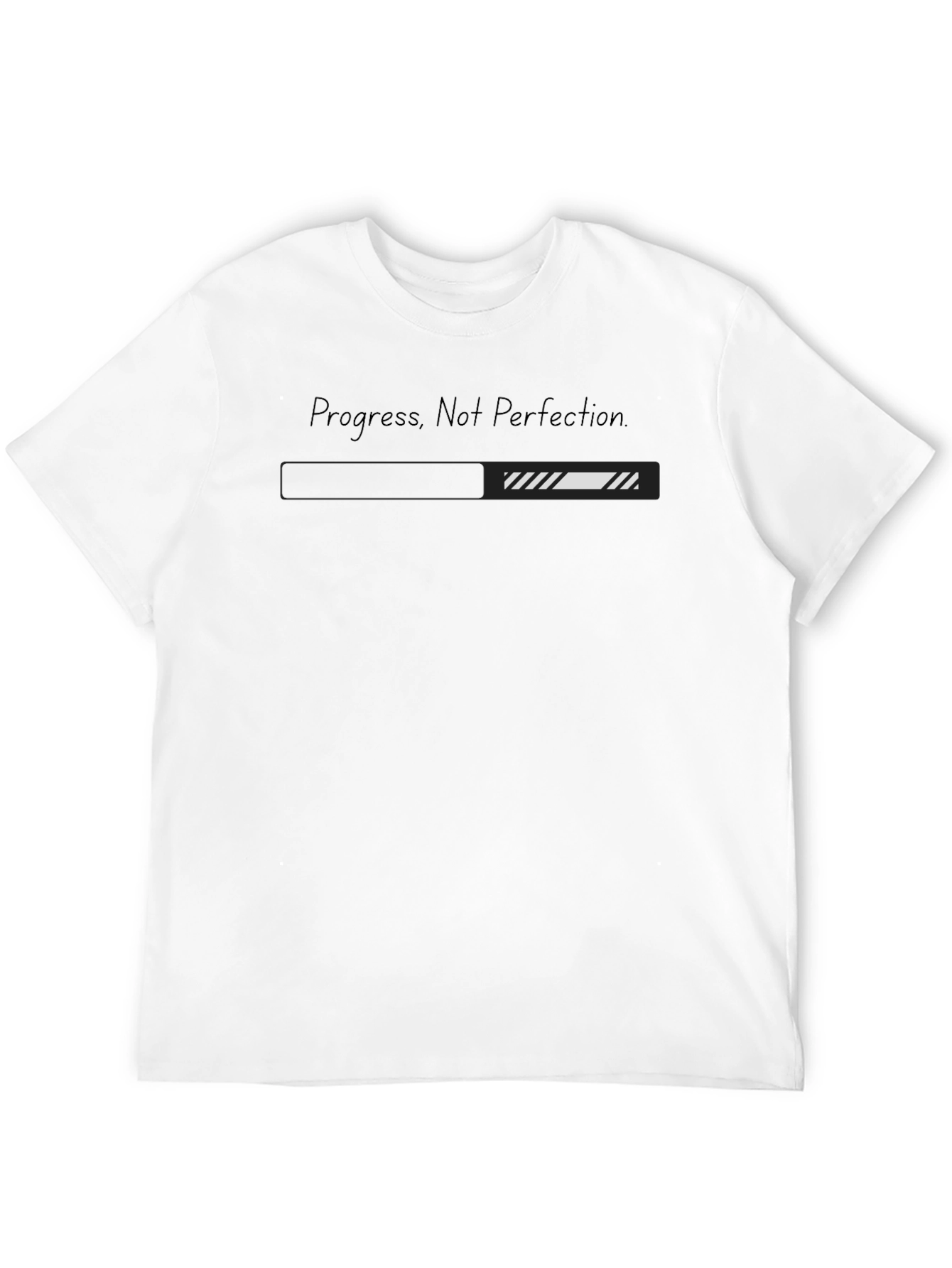 Progress Not Perfection Black T-Shirt
