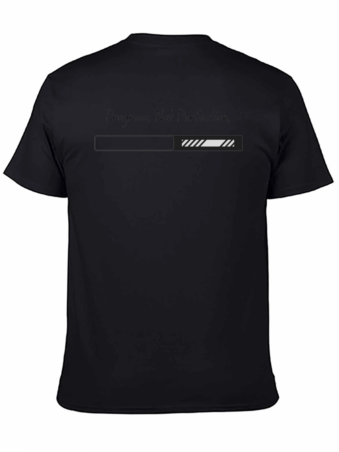Progress Not Perfection Black T-Shirt
