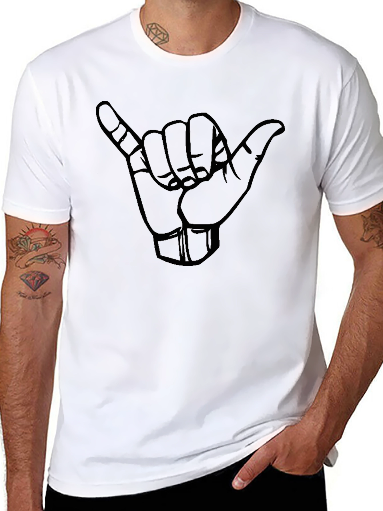 Hang Loose Shaka Hand Gesture Graphic Tee