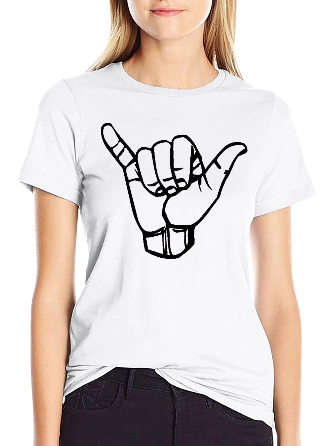 Hang Loose Shaka Hand Gesture Graphic Tee