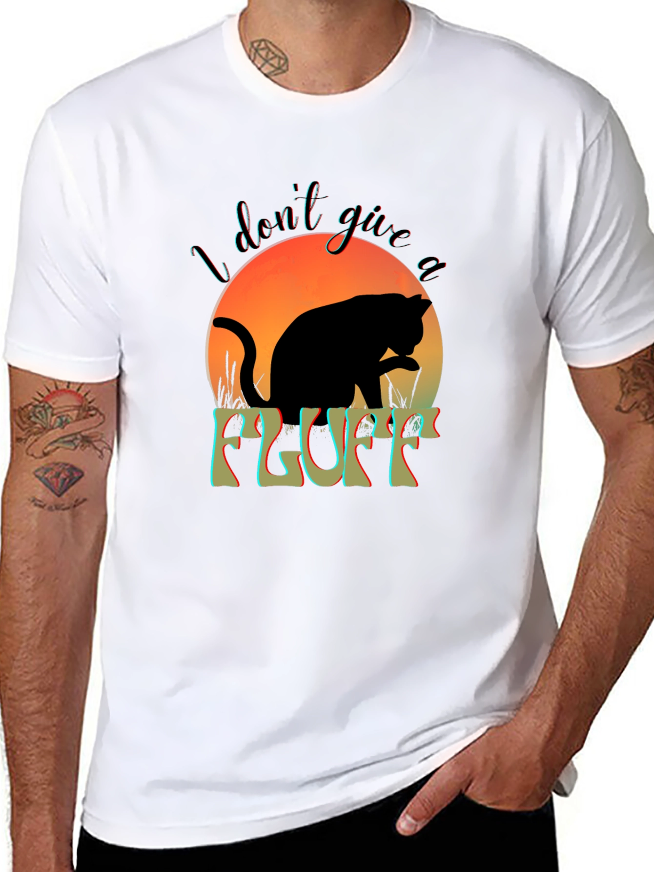 I Dont Give a Fluff Cat T-Shirt
