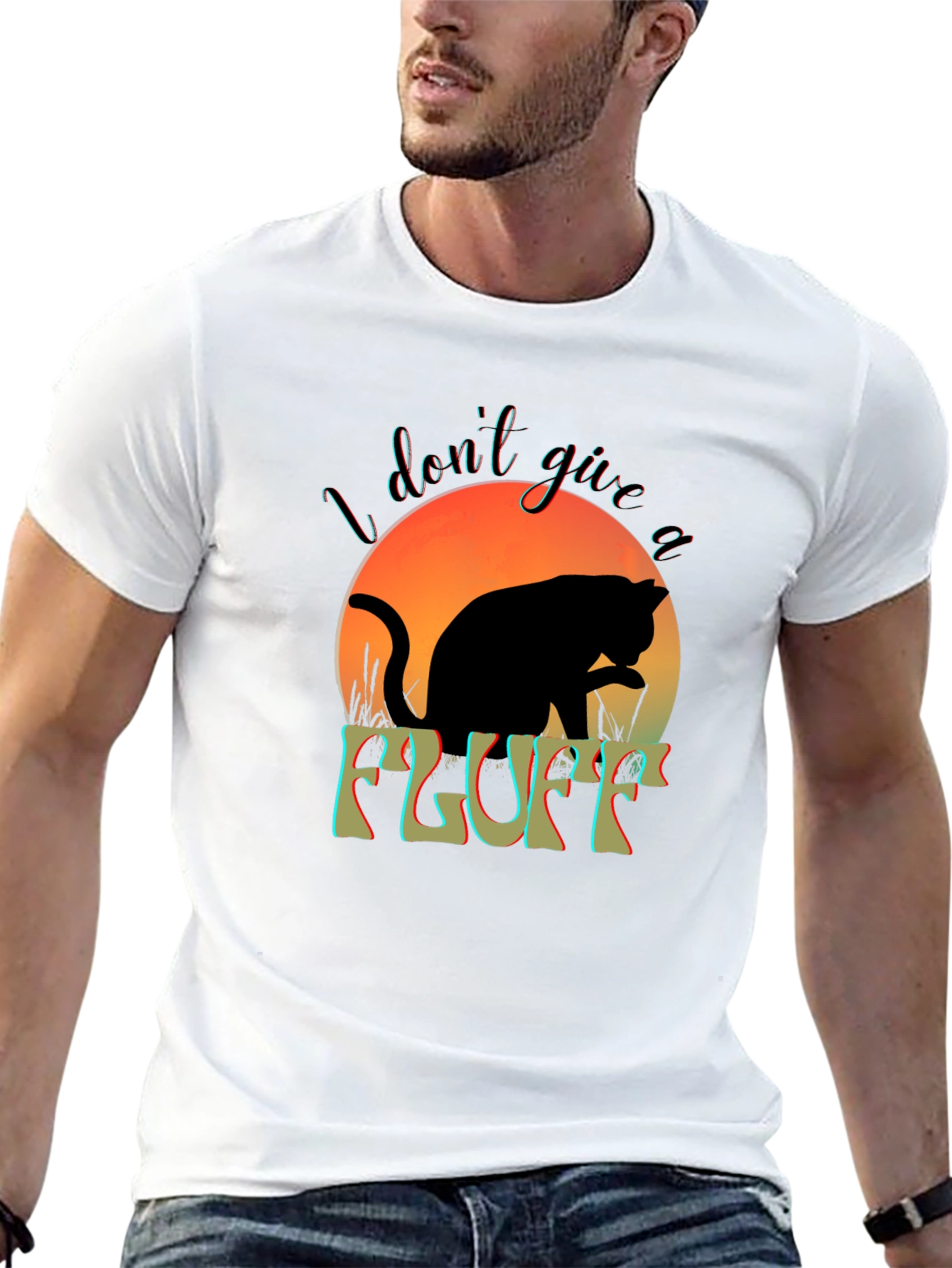 I Dont Give a Fluff Cat T-Shirt