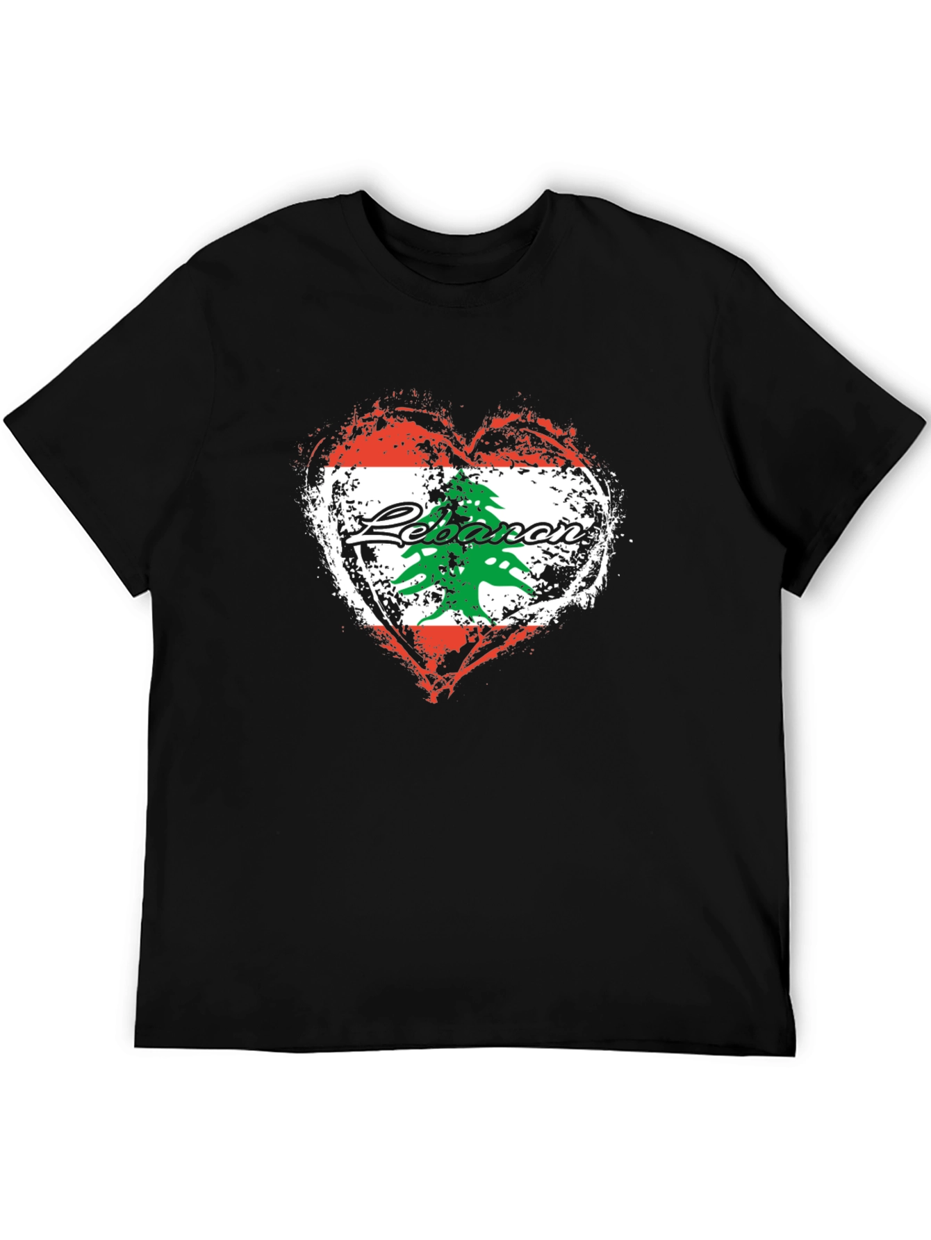Lebanon Flag Heart T-Shirt | Lebanese Pride Tee