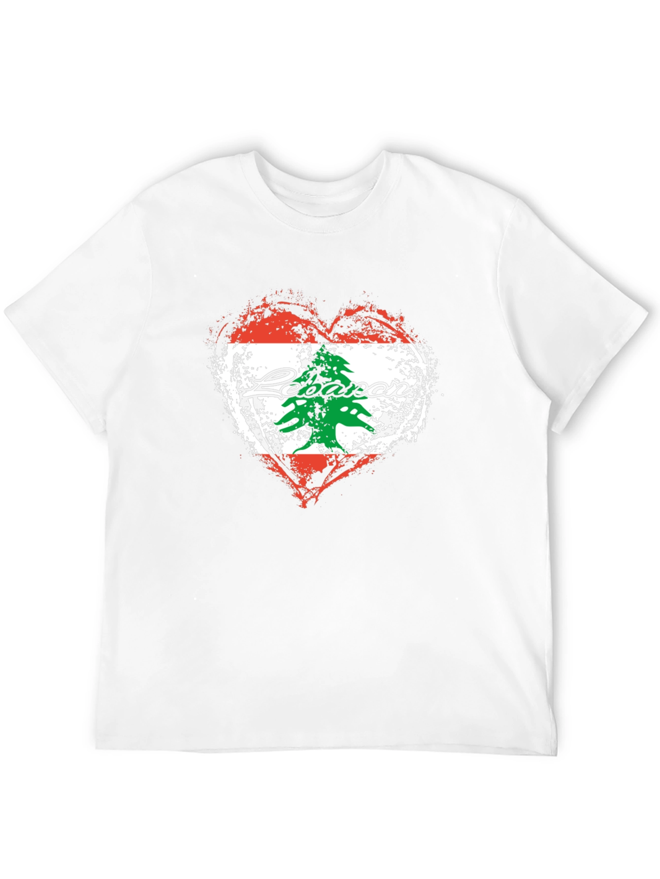 Lebanon Flag Heart T-Shirt | Lebanese Pride Tee