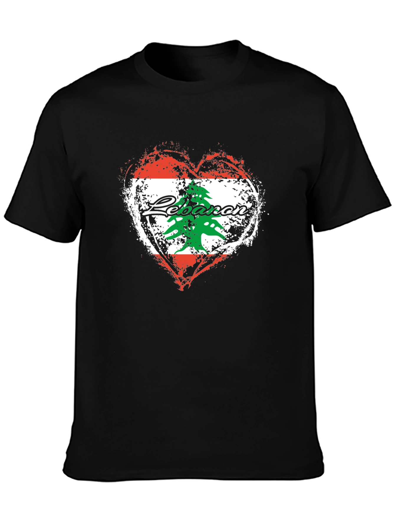 Lebanon Flag Heart T-Shirt | Lebanese Pride Tee