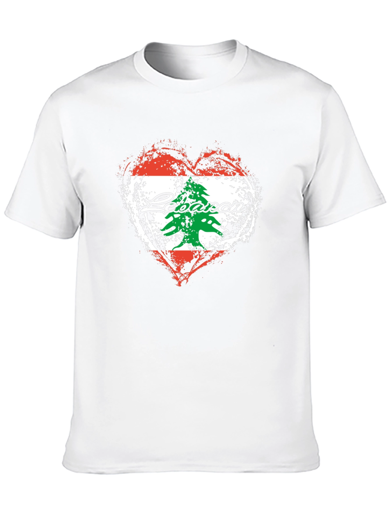 Lebanon Flag Heart T-Shirt | Lebanese Pride Tee