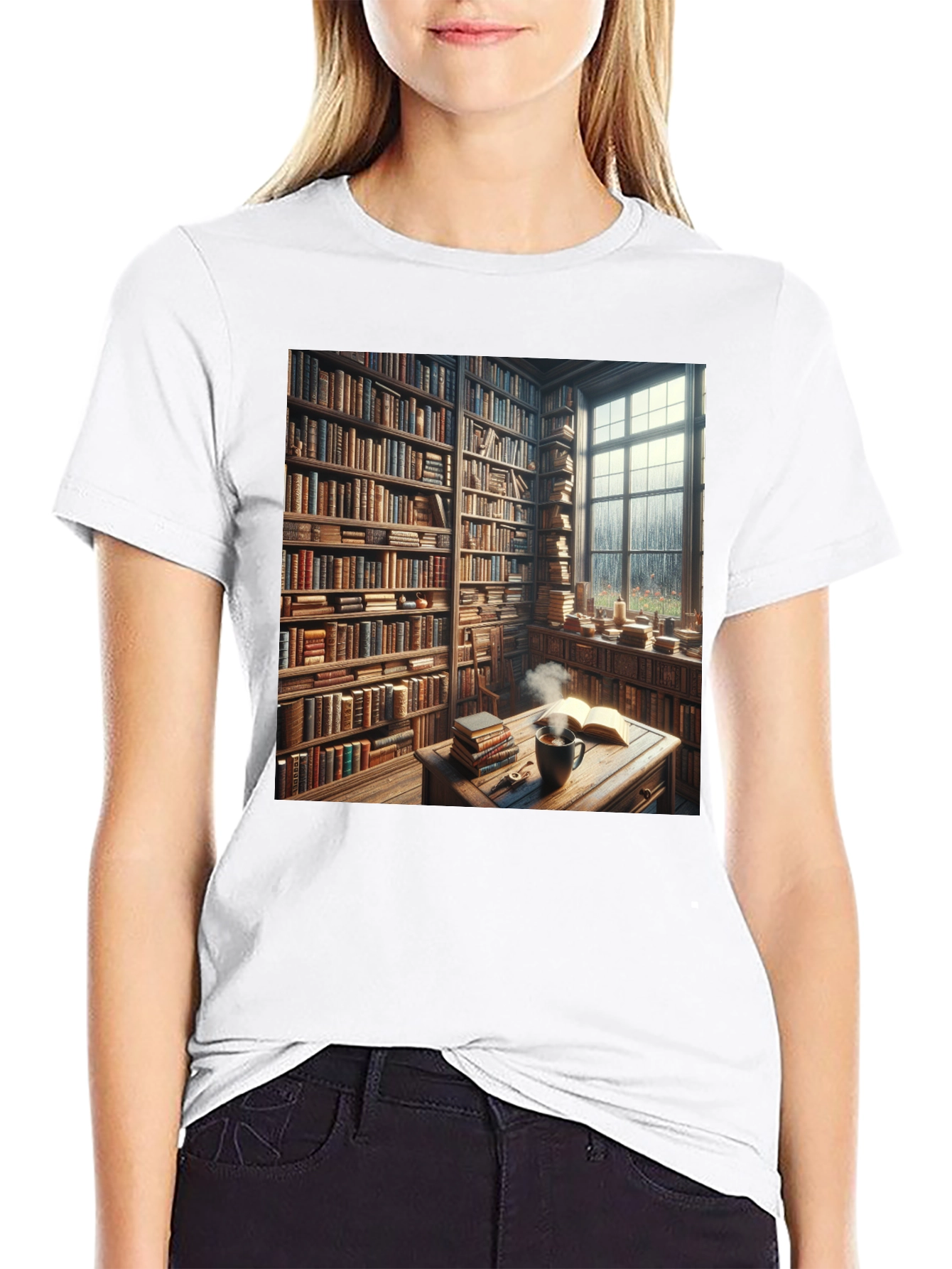 Book Lovers Cozy Library T-Shirt