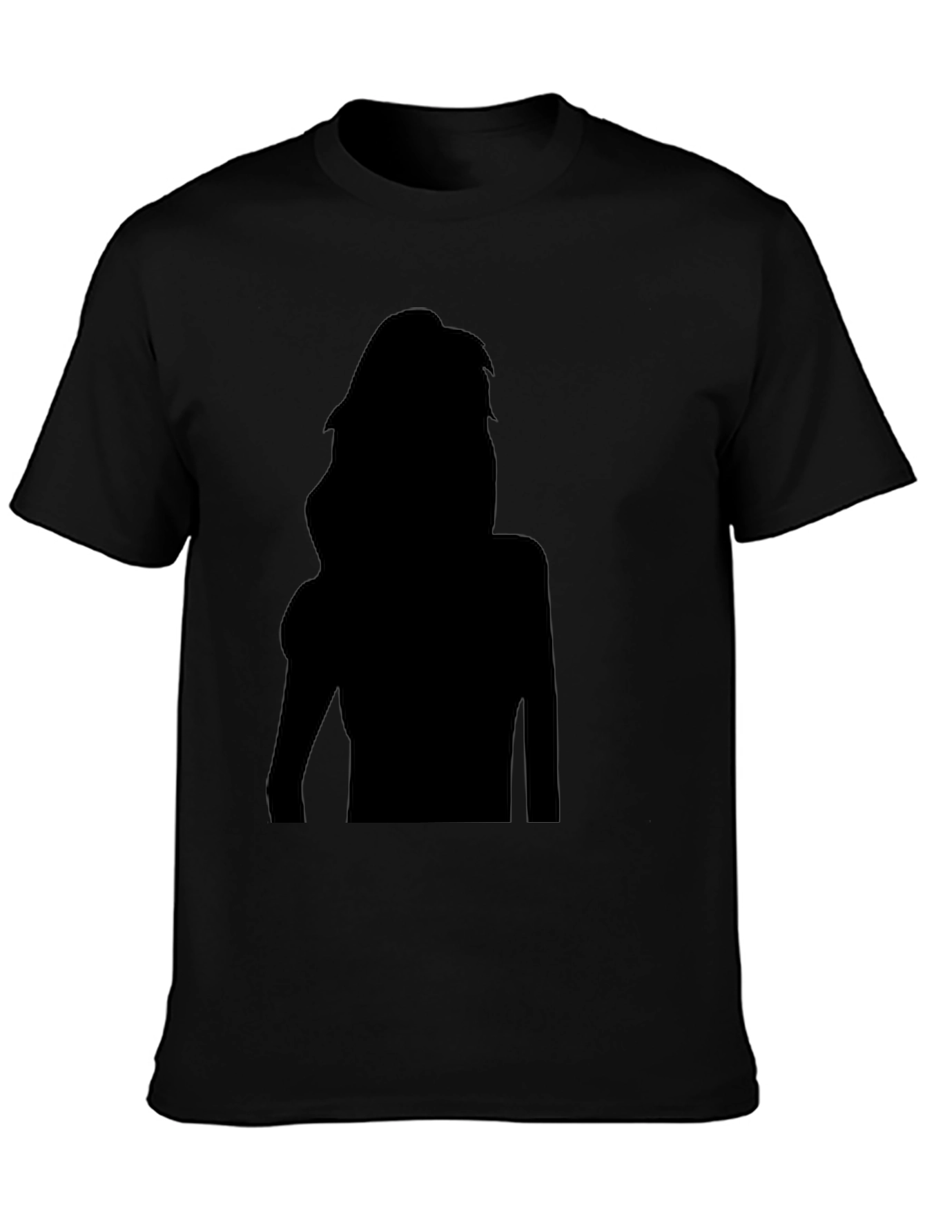 Silhouette Graphic Black T-Shirt for Men