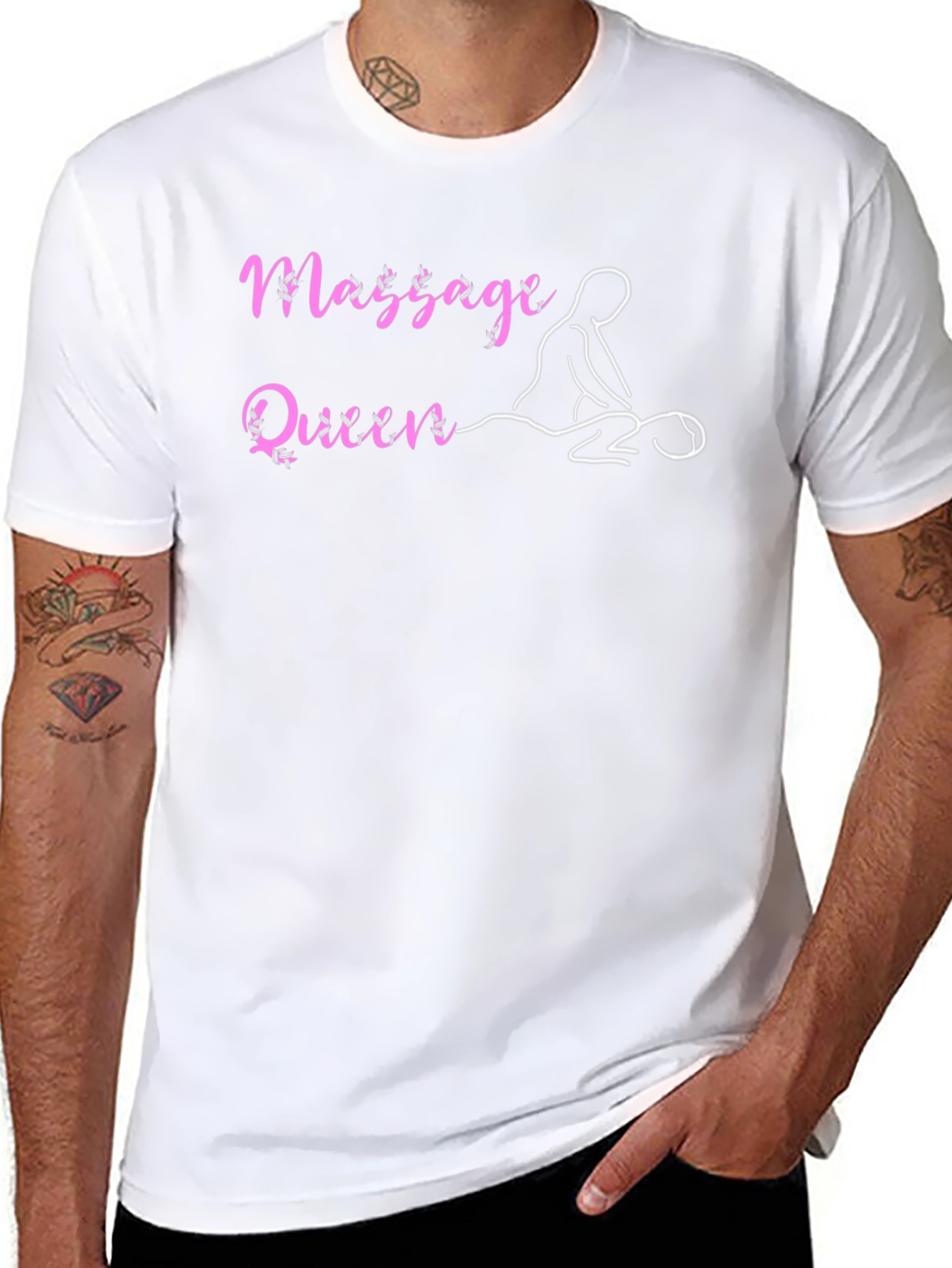 Massage Queen Black T-Shirt