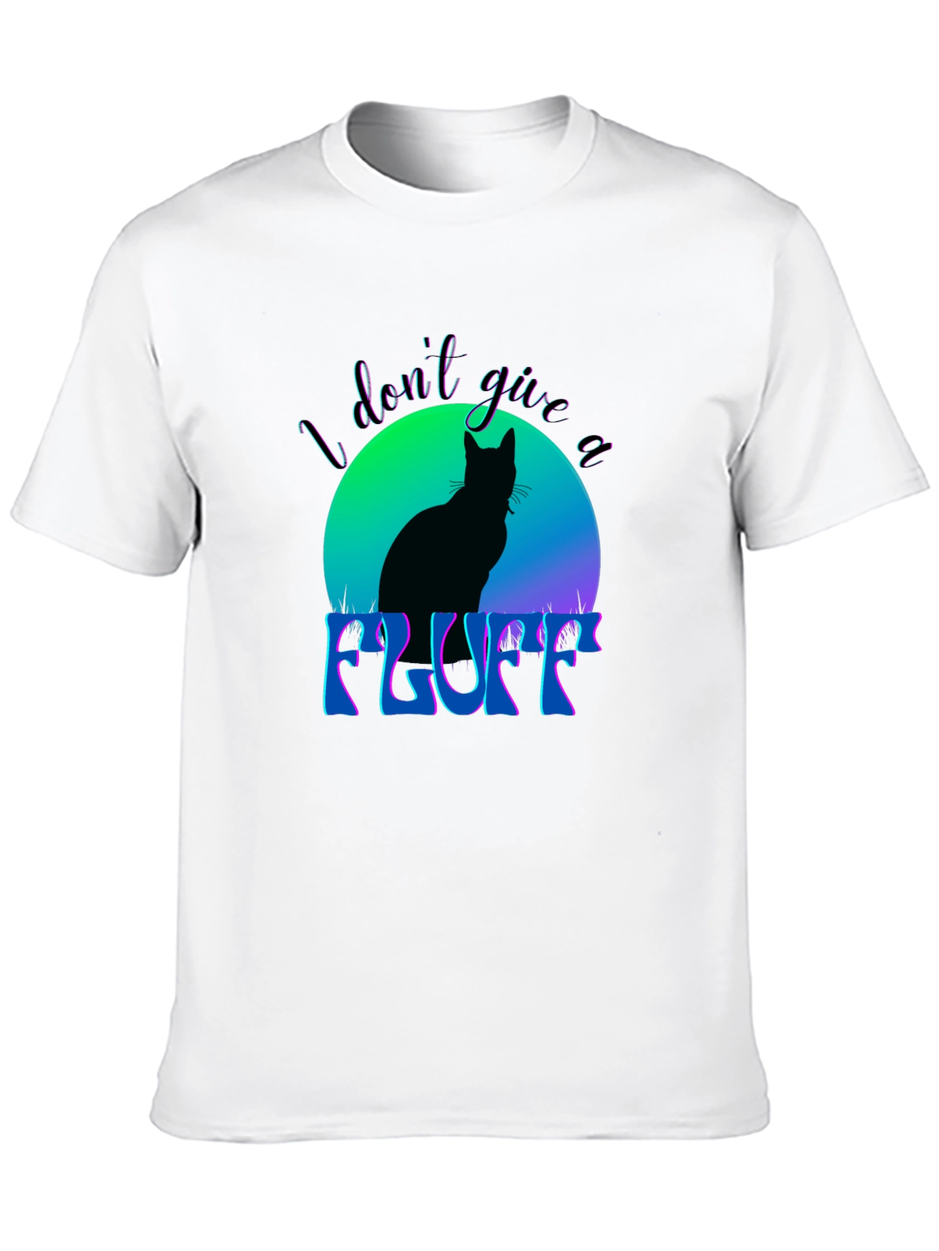 I Dont Give a Fluff Cat Graphic Tee
