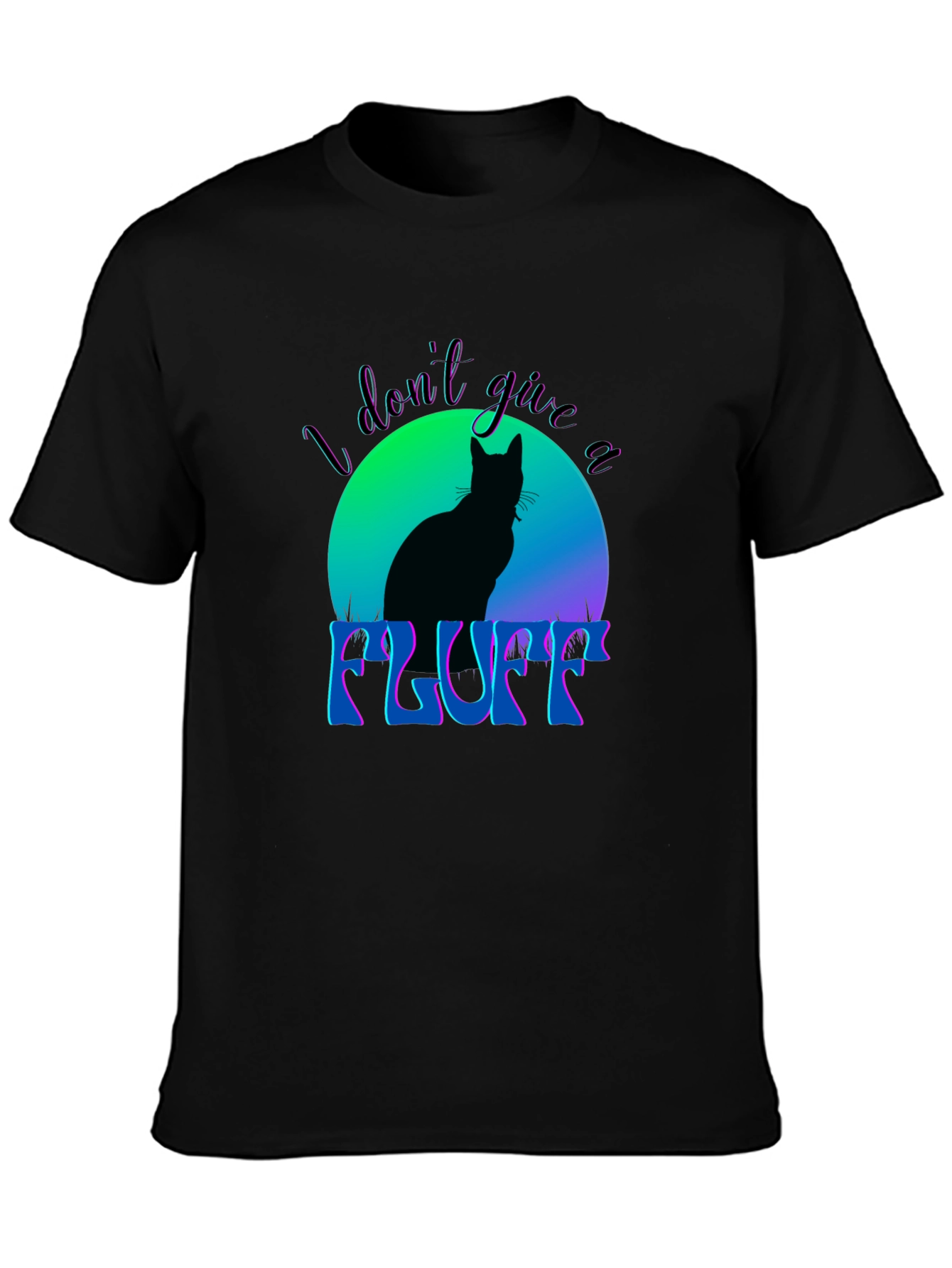 I Dont Give a Fluff Cat Graphic Tee