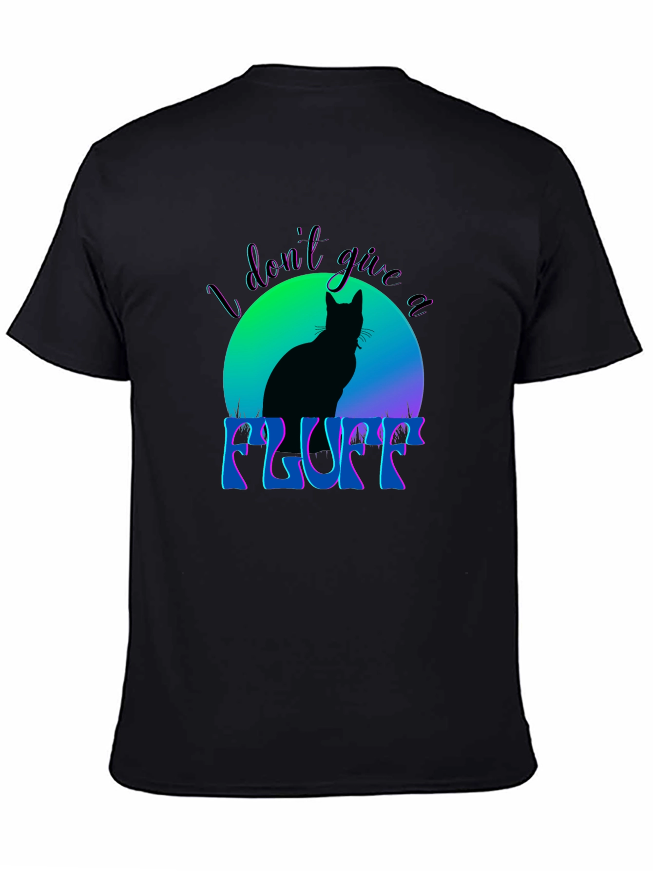 I Dont Give a Fluff Cat Graphic Tee