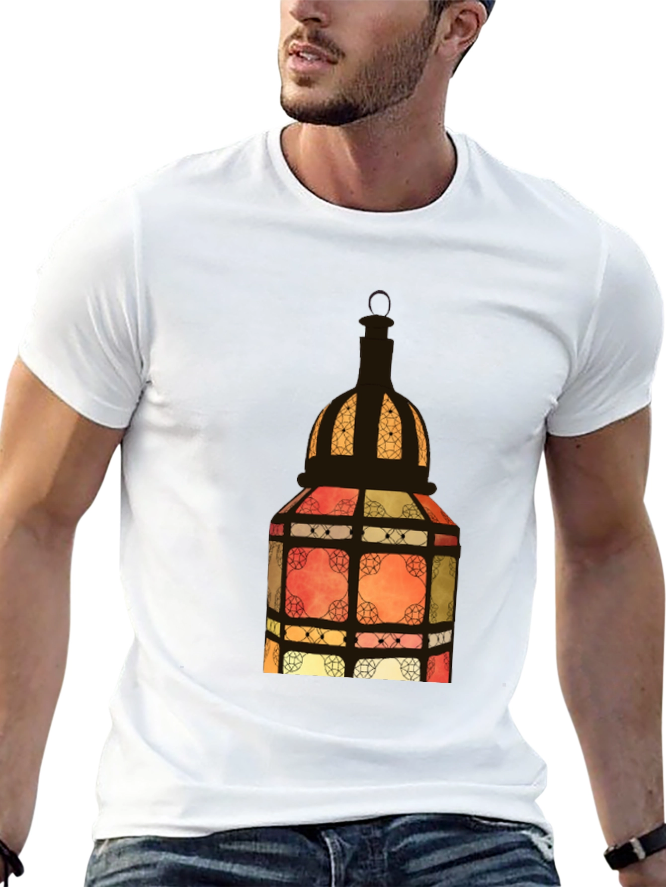 Lantern Graphic Black Tee