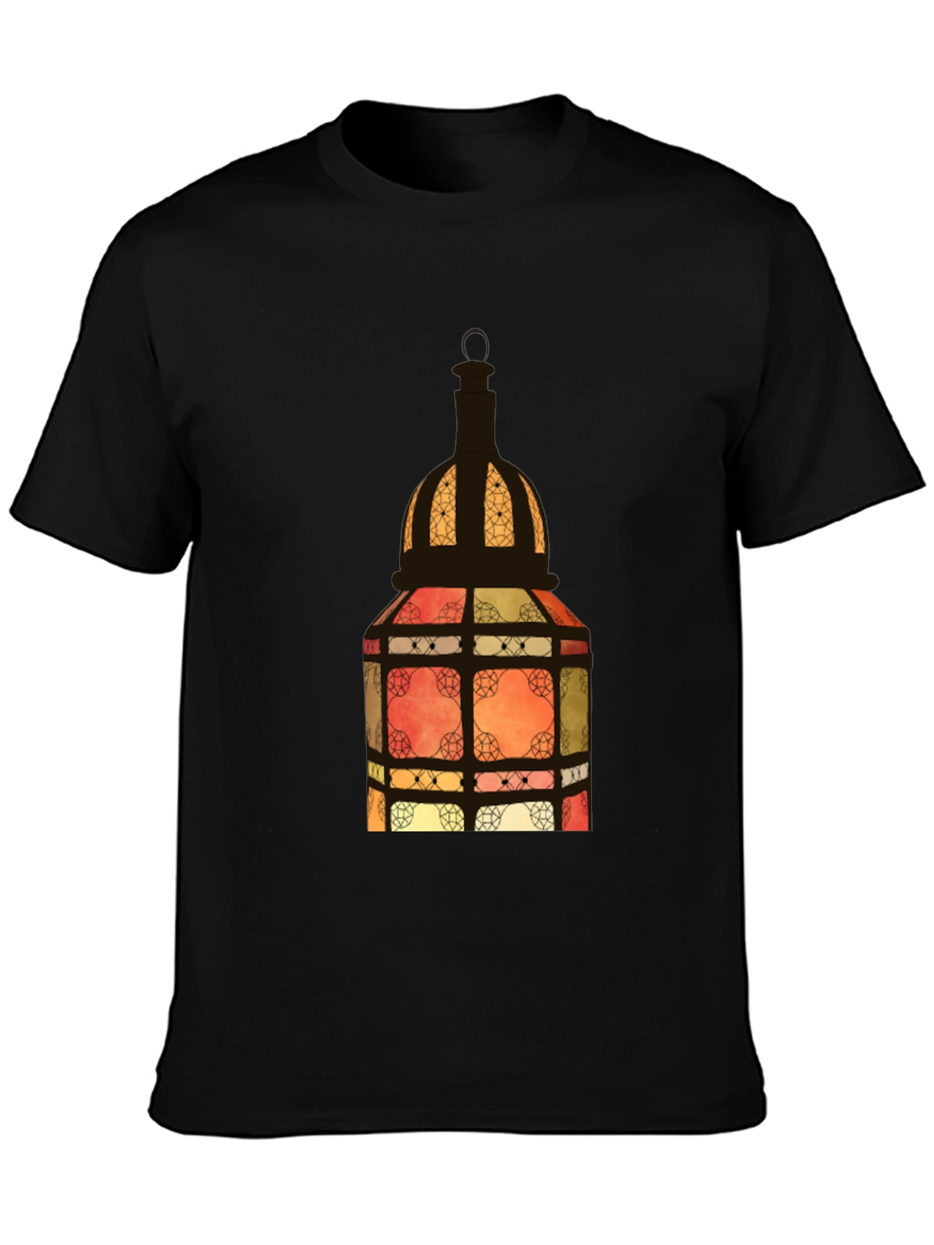 Lantern Graphic Black Tee