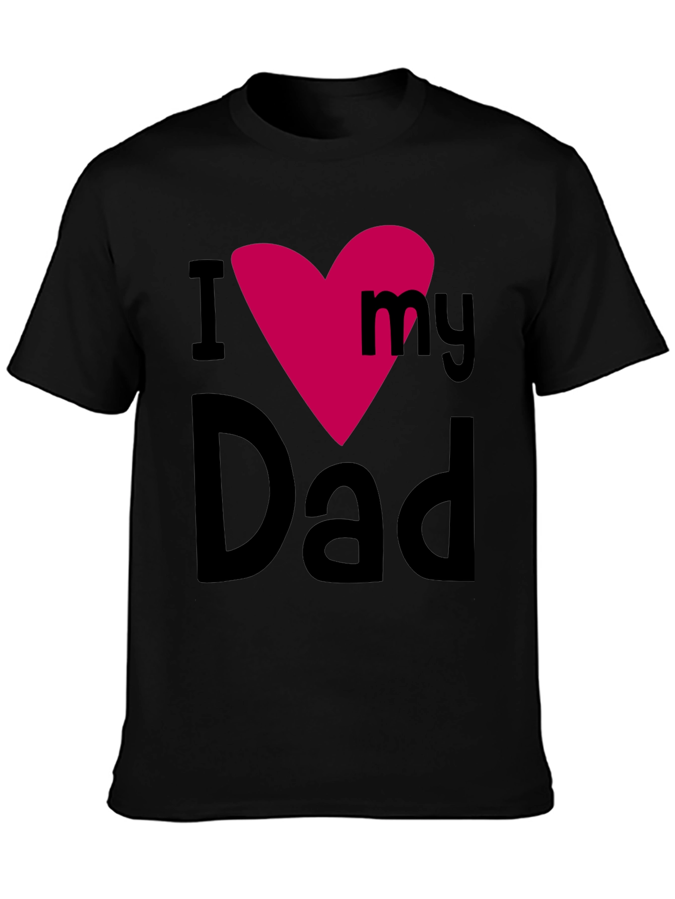 I Heart My Dad Mens Black T-Shirt