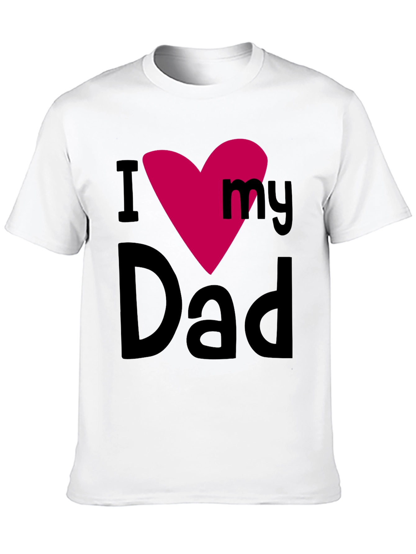 I Heart My Dad Mens Black T-Shirt