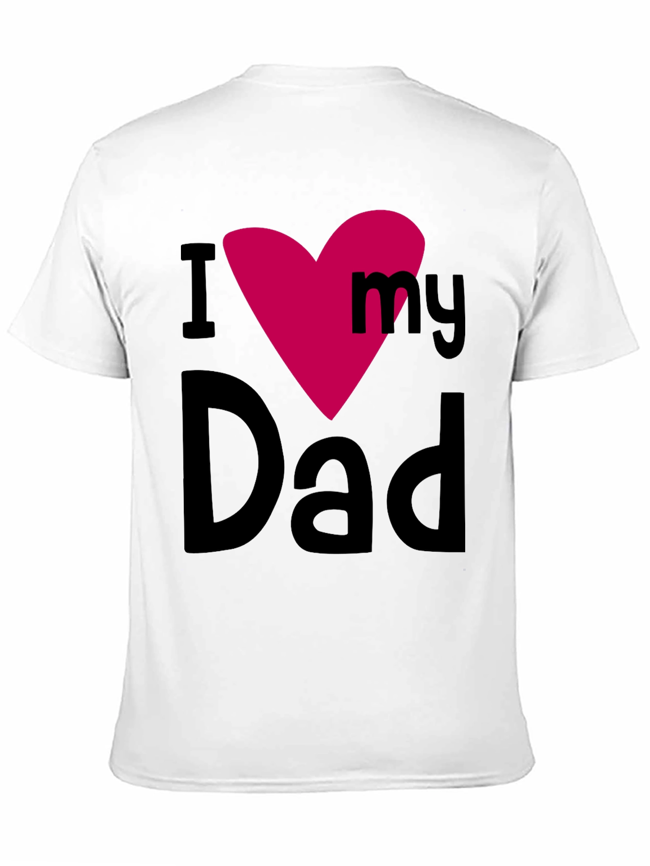 I Heart My Dad Mens Black T-Shirt