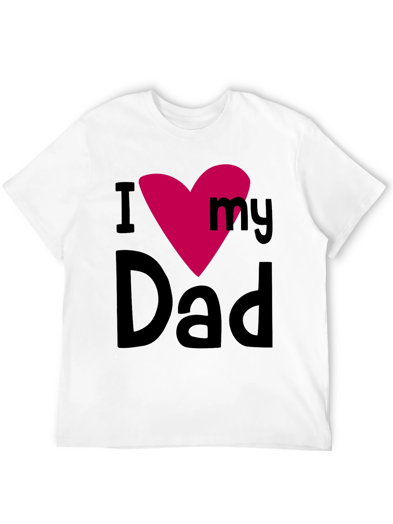 I Heart My Dad Mens Black T-Shirt