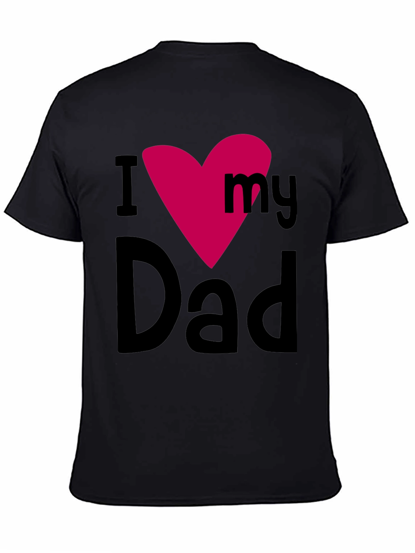 I Heart My Dad Mens Black T-Shirt