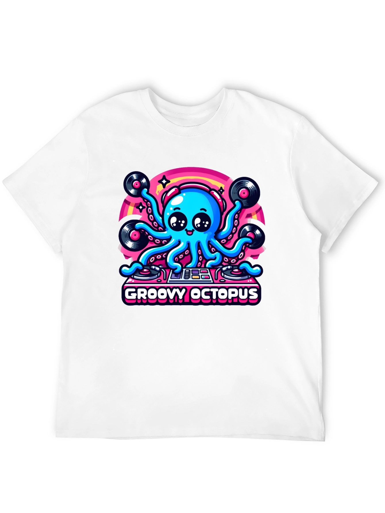 Groovy Octopus DJ Graphic T-Shirt