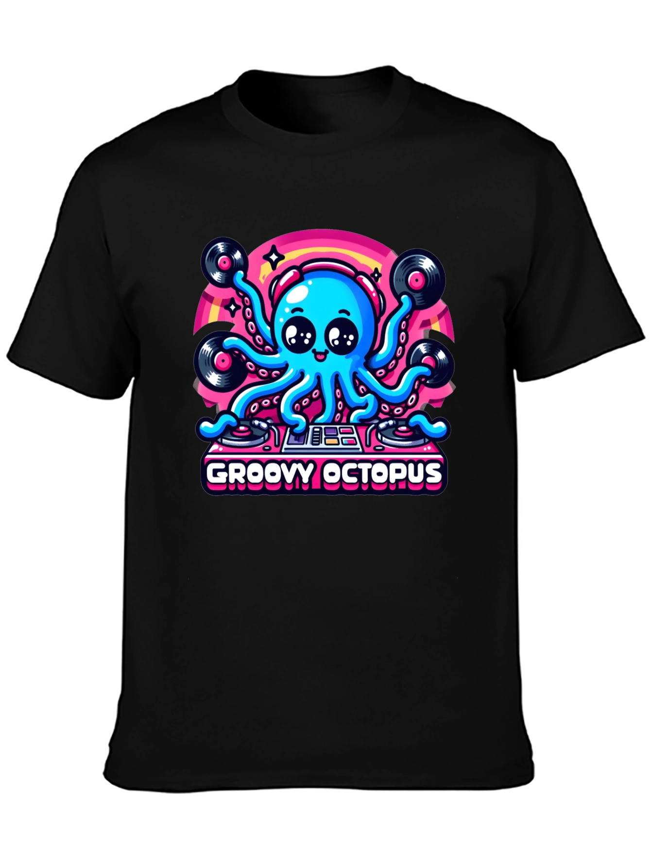 Groovy Octopus DJ Graphic T-Shirt