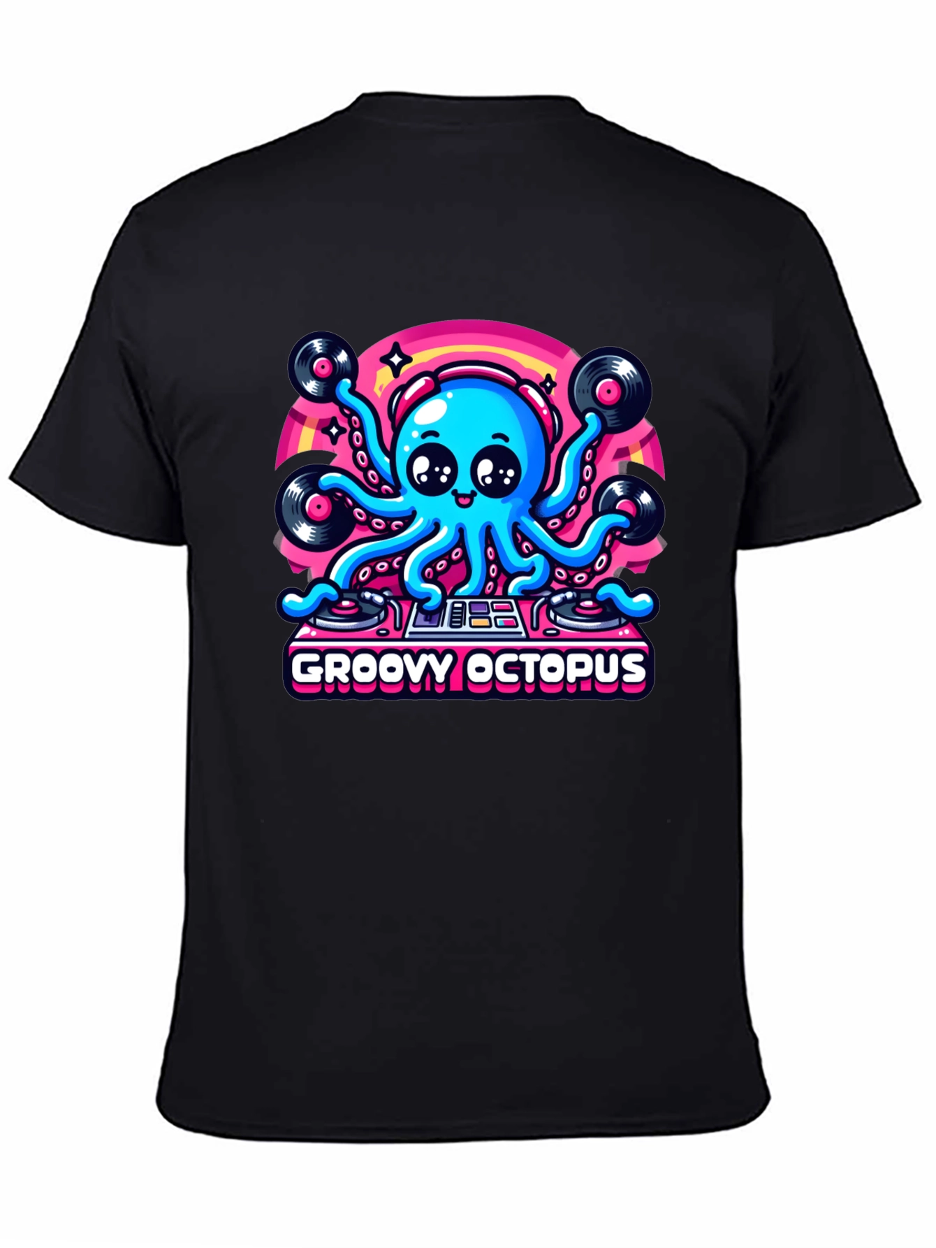 Groovy Octopus DJ Graphic T-Shirt
