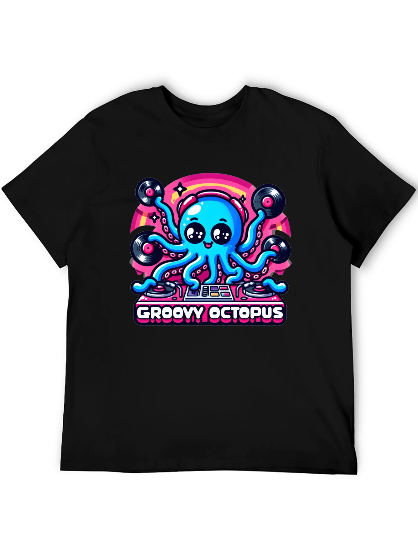 Groovy Octopus DJ Graphic T-Shirt