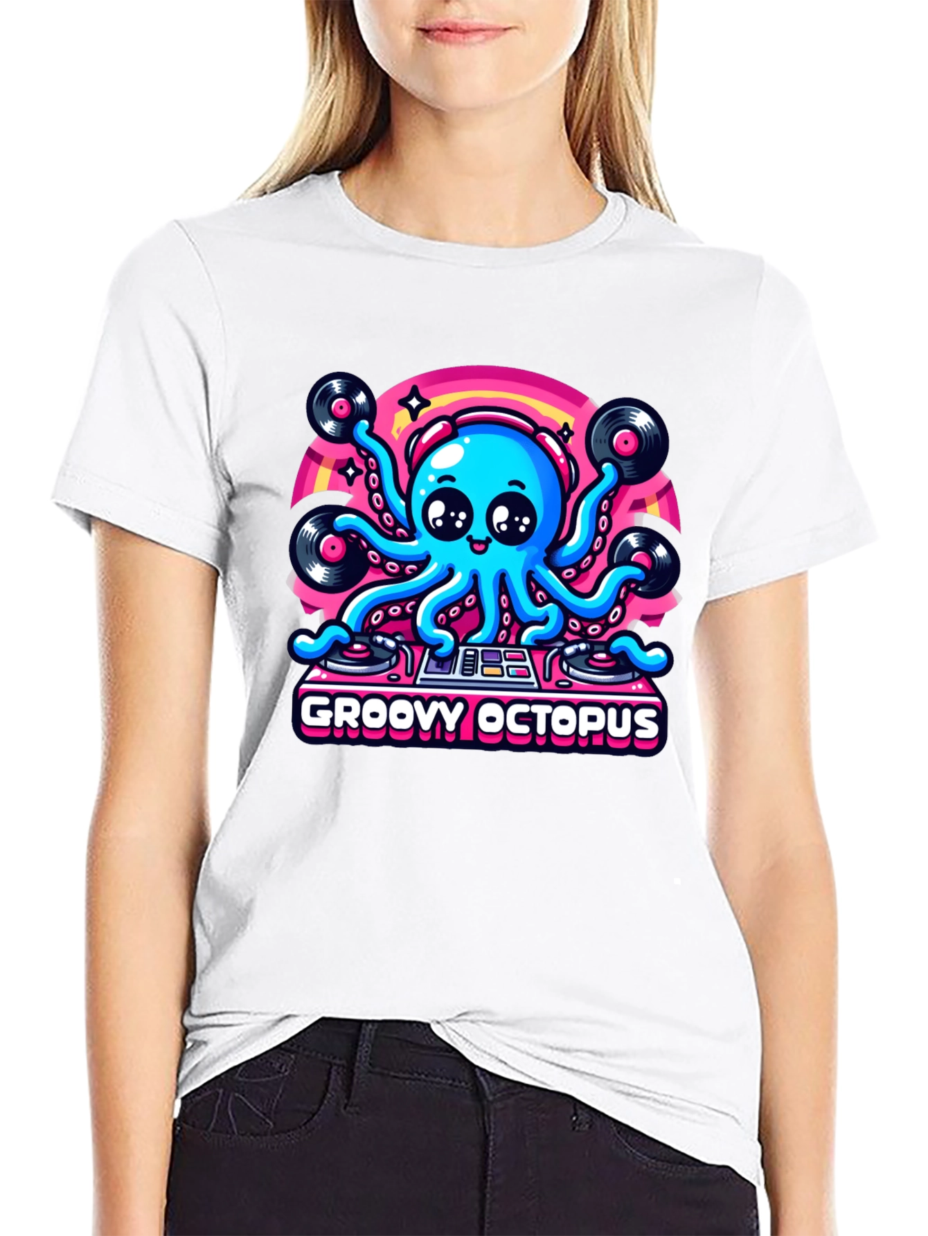 Groovy Octopus DJ Graphic T-Shirt