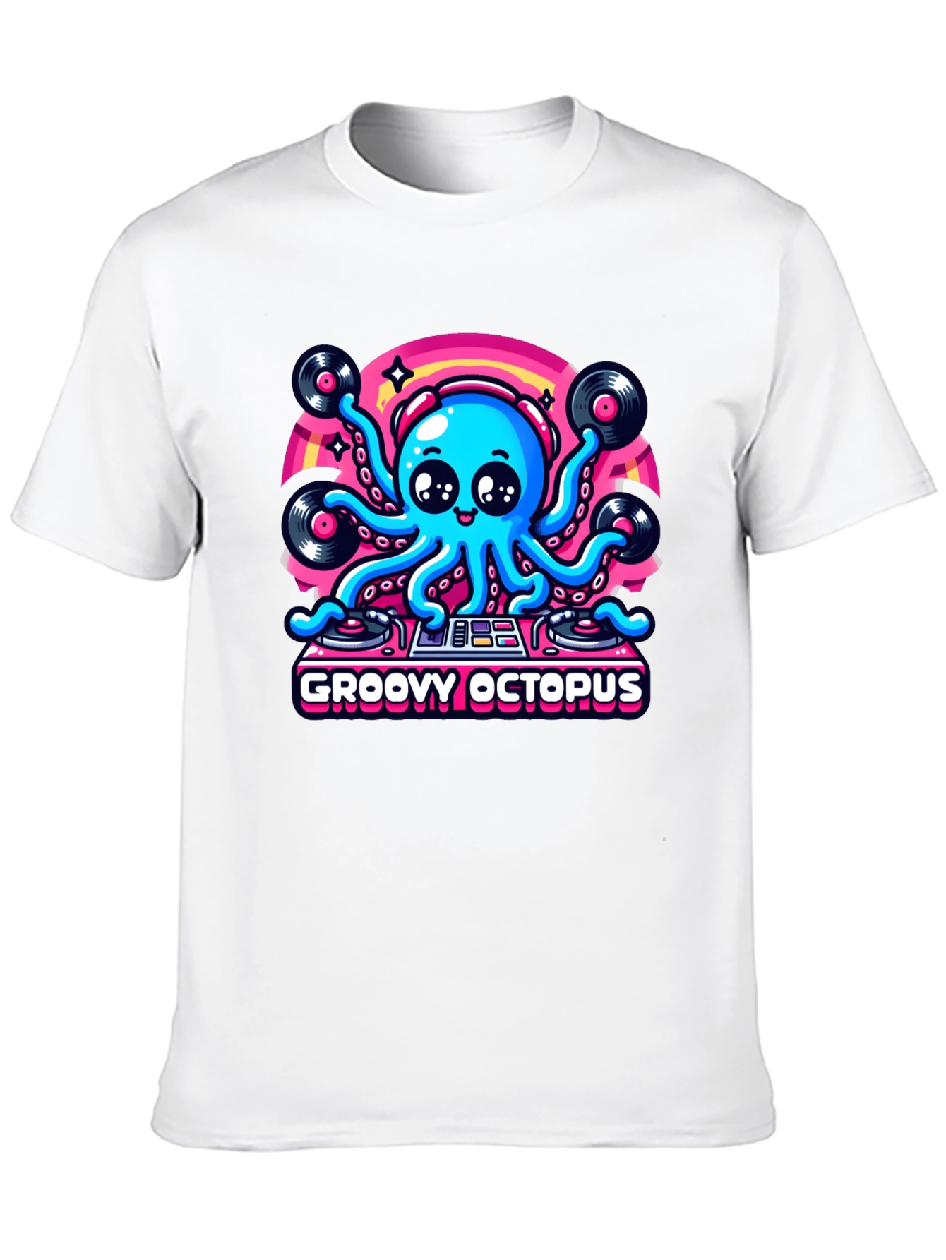Groovy Octopus DJ Graphic T-Shirt