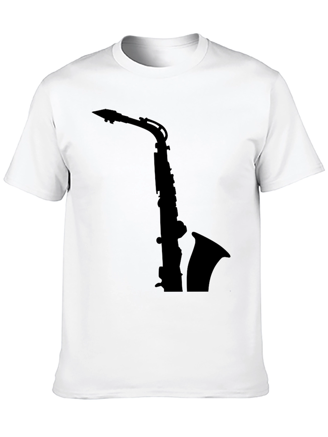 Saxophone Silhouette Black T-Shirt