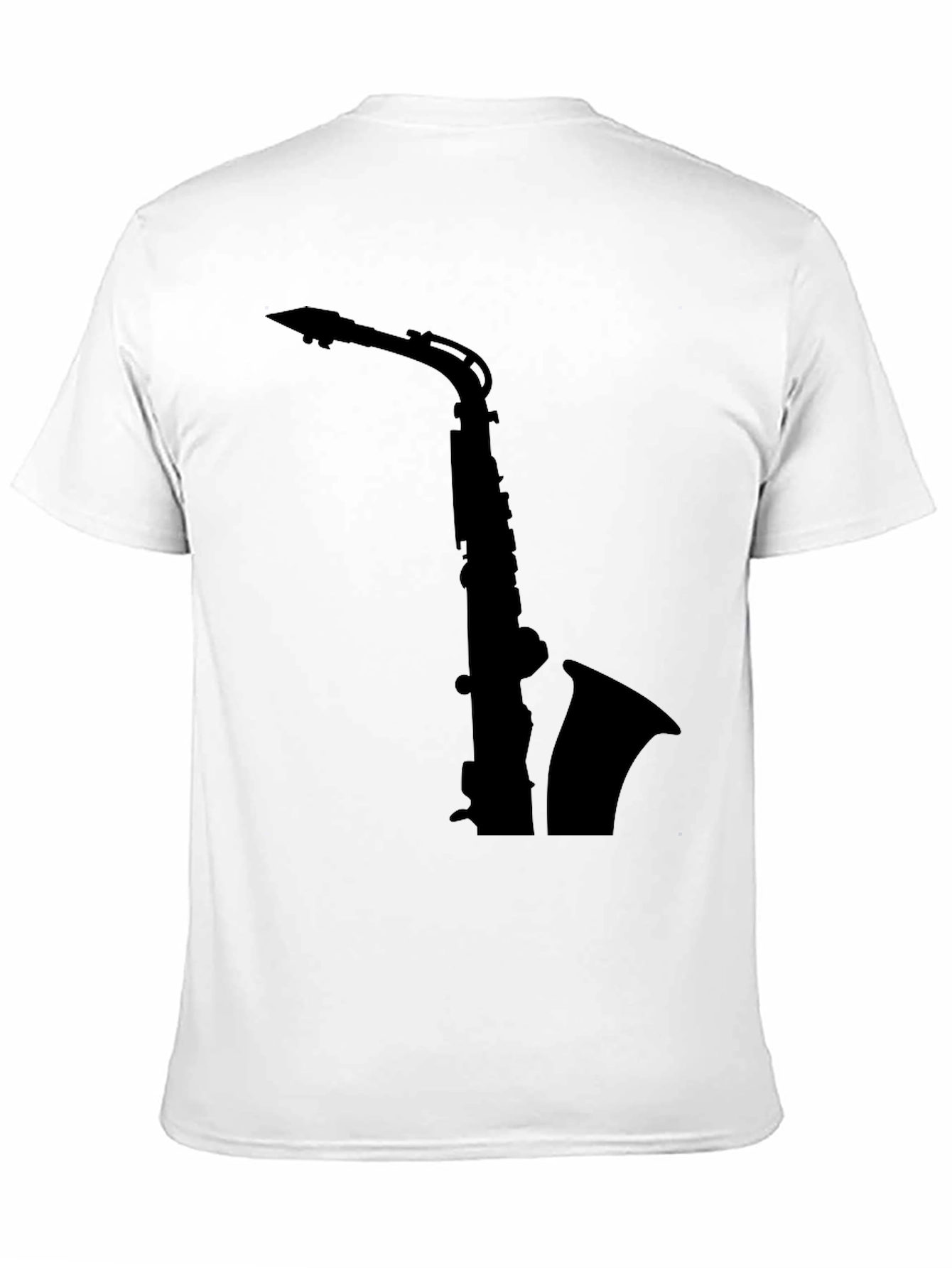 Saxophone Silhouette Black T-Shirt