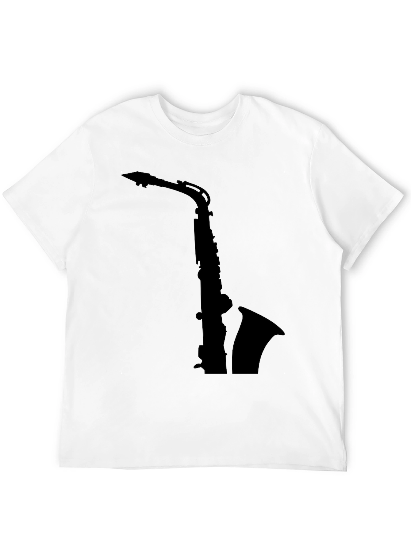 Saxophone Silhouette Black T-Shirt