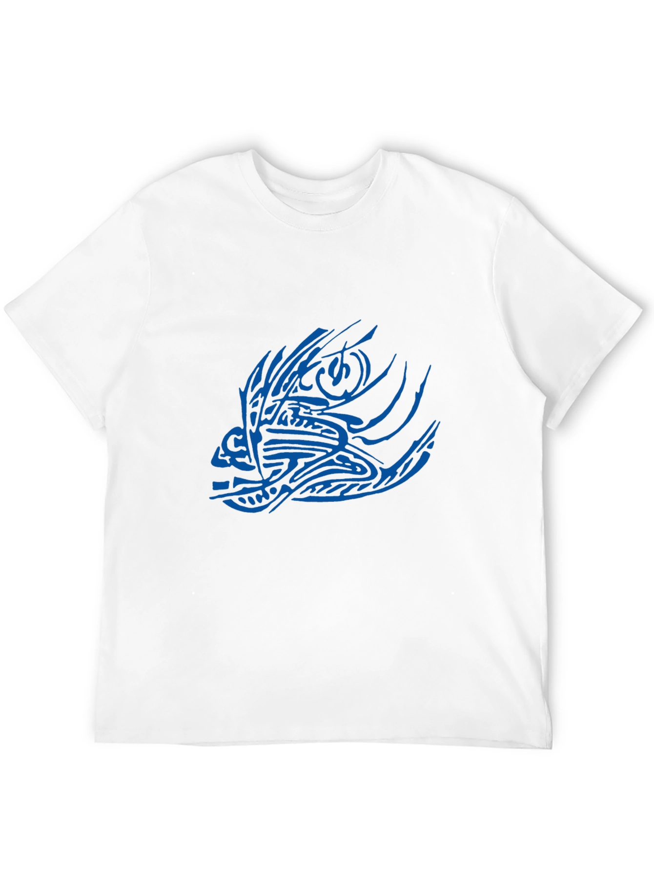 Tribal Fish Graphic Black T-Shirt
