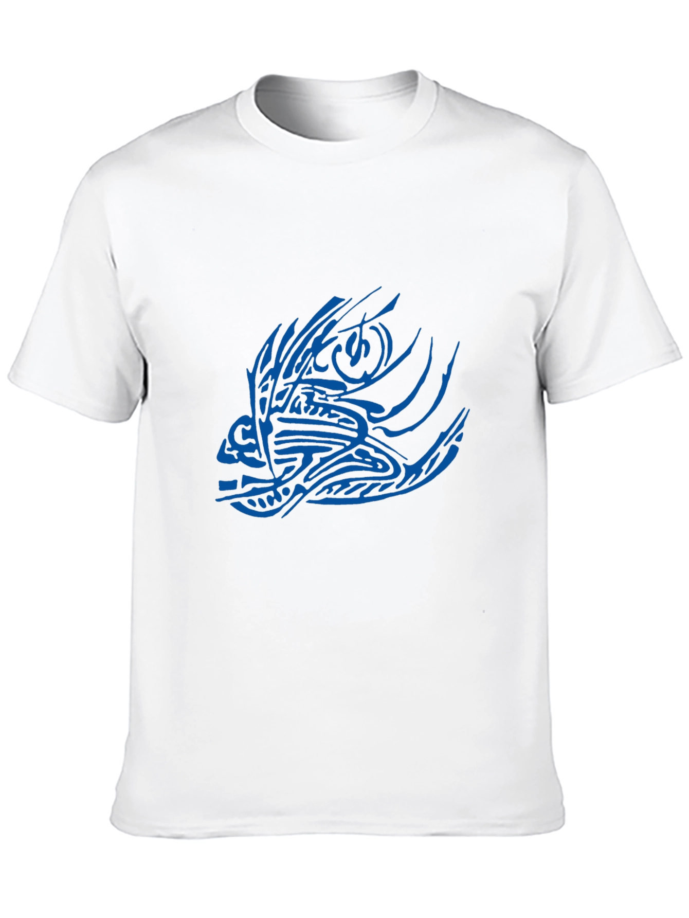 Tribal Fish Graphic Black T-Shirt