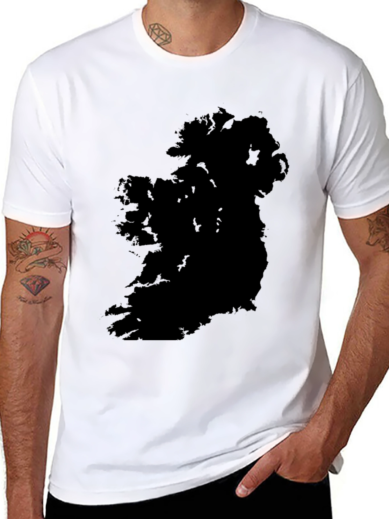 Ireland Map Black T-Shirt - Irish Pride Tee