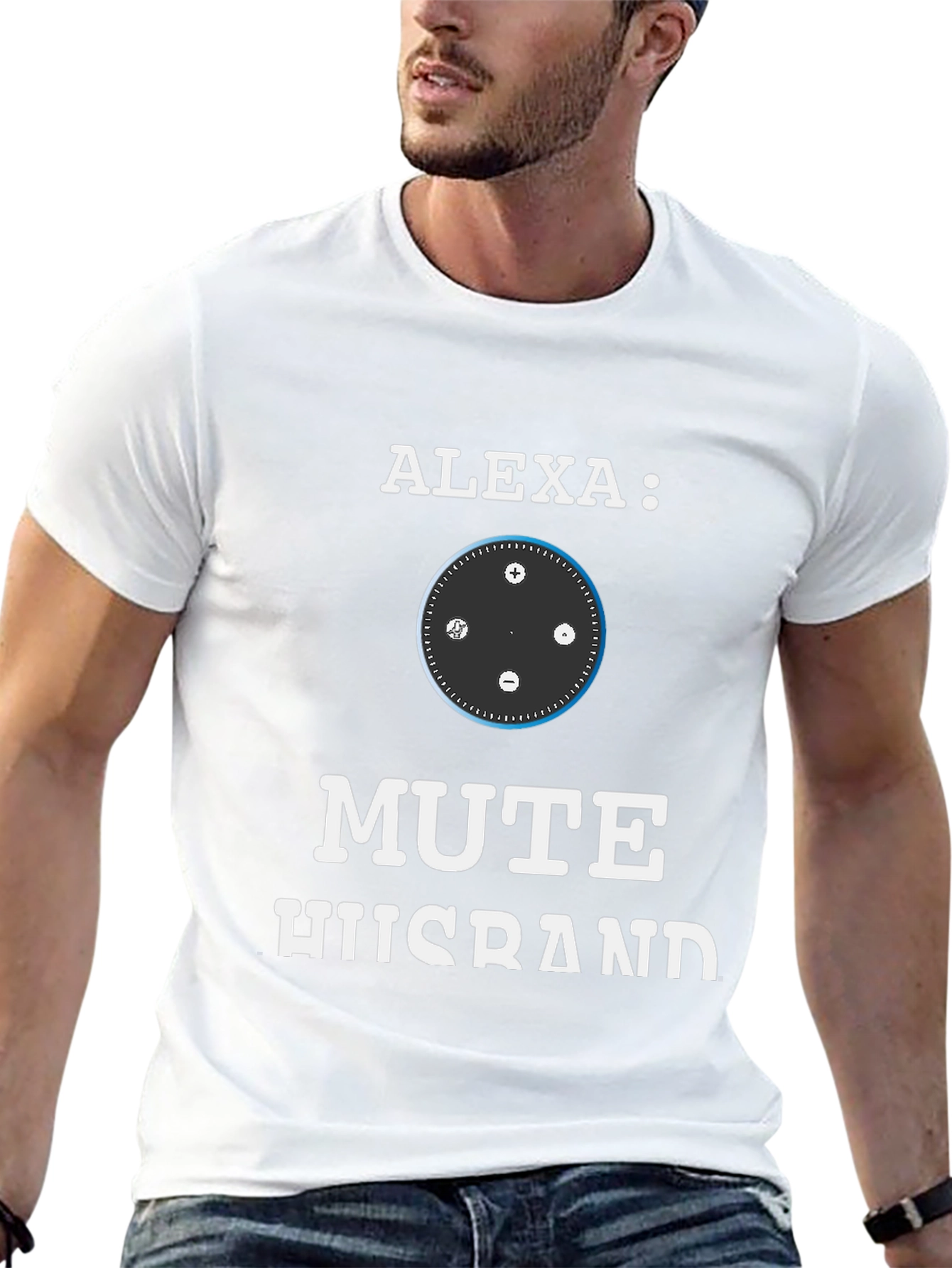 Alexa Mute Husband Funny Graphic T-Shirt