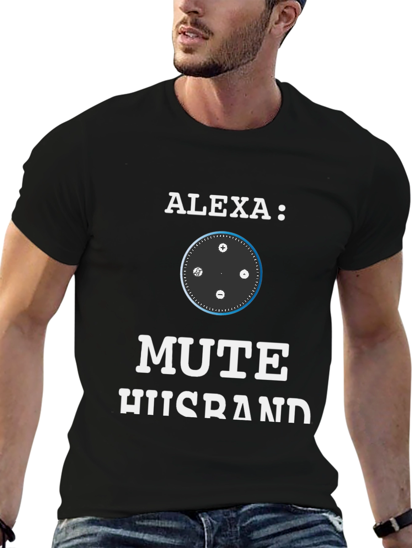 Alexa Mute Husband Funny Graphic T-Shirt