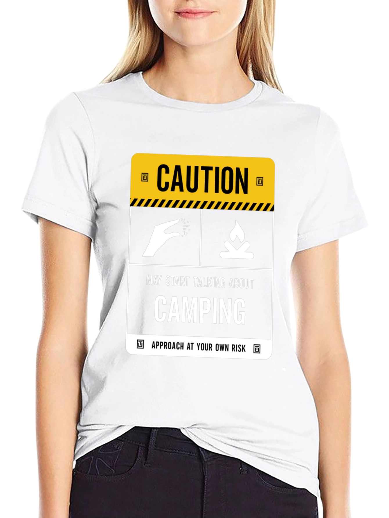 Caution Camping T-Shirt: Approach at Your Own Risk!