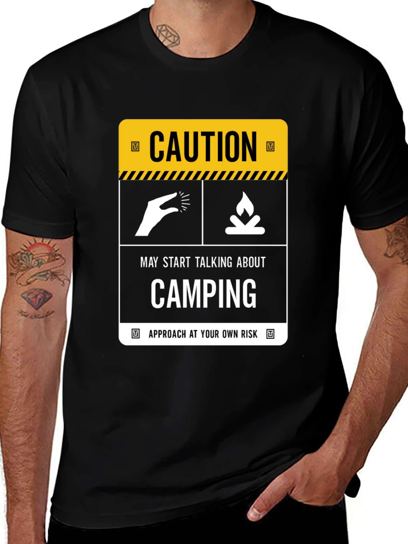 Caution Camping T-Shirt: Approach at Your Own Risk!