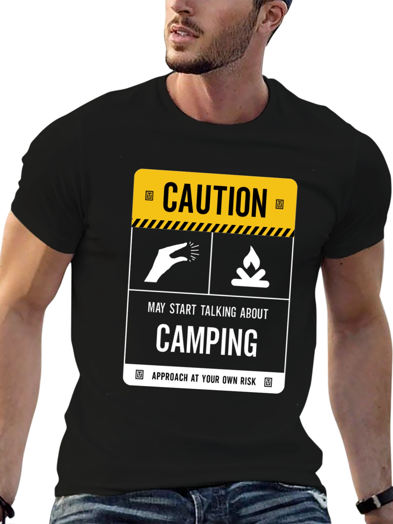Caution Camping T-Shirt: Approach at Your Own Risk!