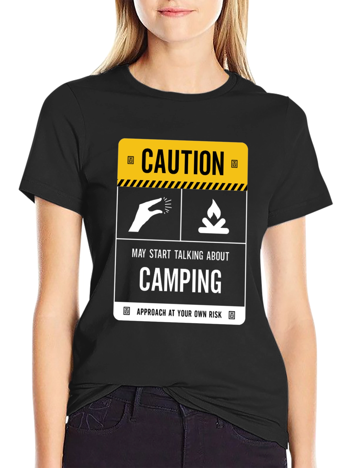 Caution Camping T-Shirt: Approach at Your Own Risk!