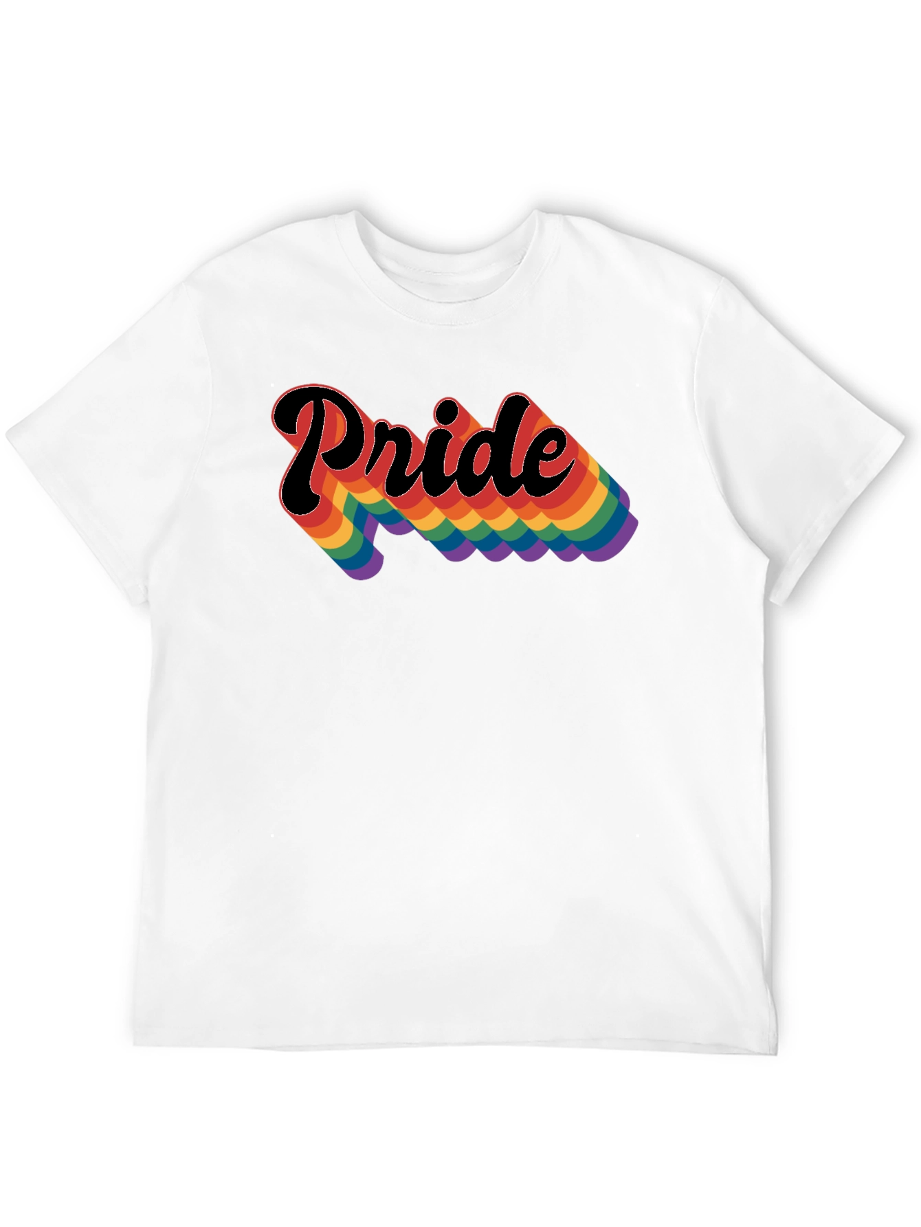 Pride Rainbow T-Shirt - Black LGBTQ Tee