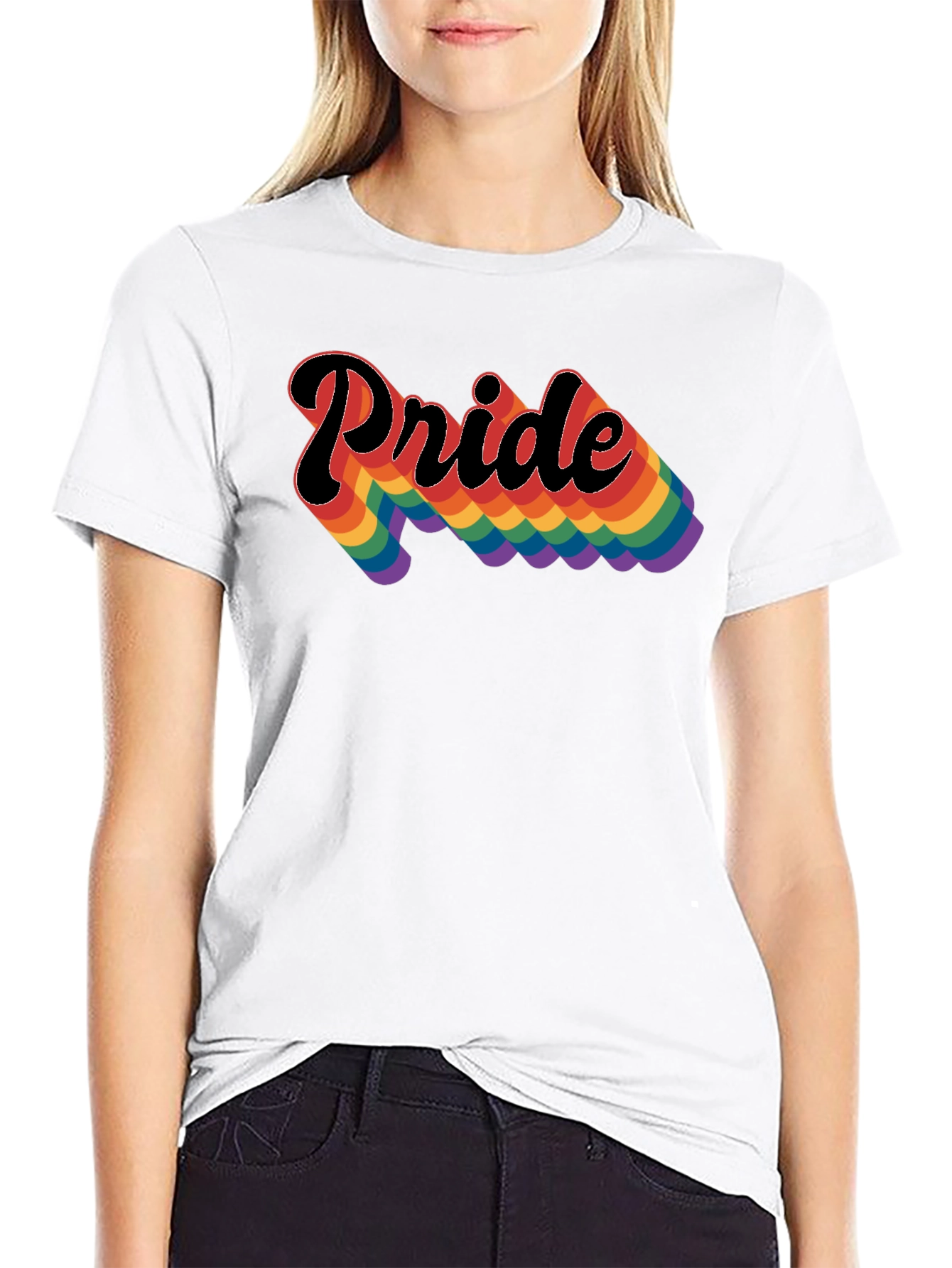 Pride Rainbow T-Shirt - Black LGBTQ Tee