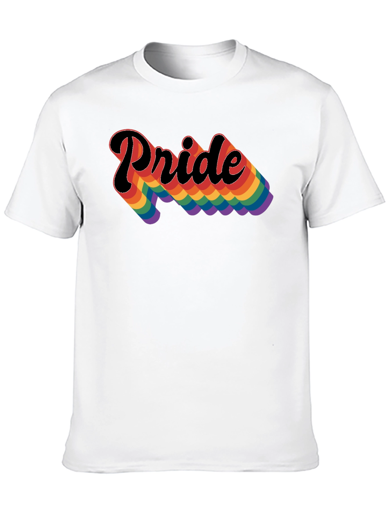 Pride Rainbow T-Shirt - Black LGBTQ Tee