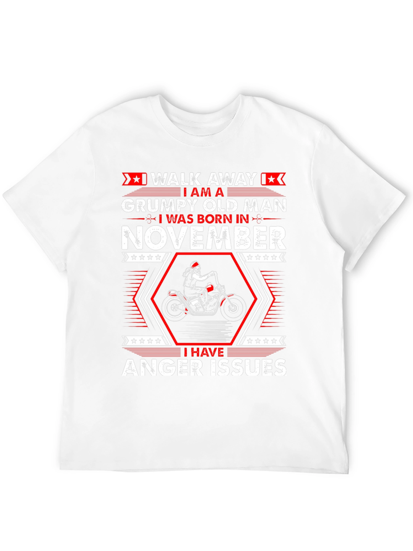 Grumpy Old Man November T-Shirt - Biker Design