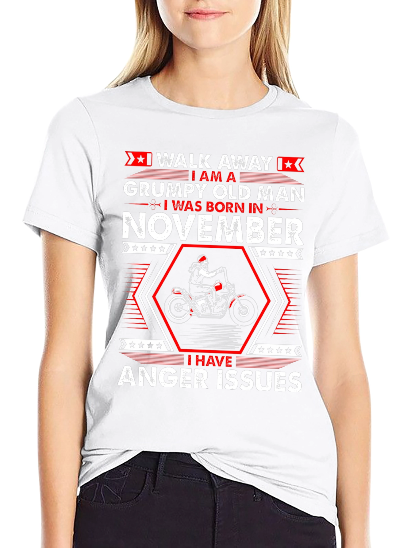 Grumpy Old Man November T-Shirt - Biker Design