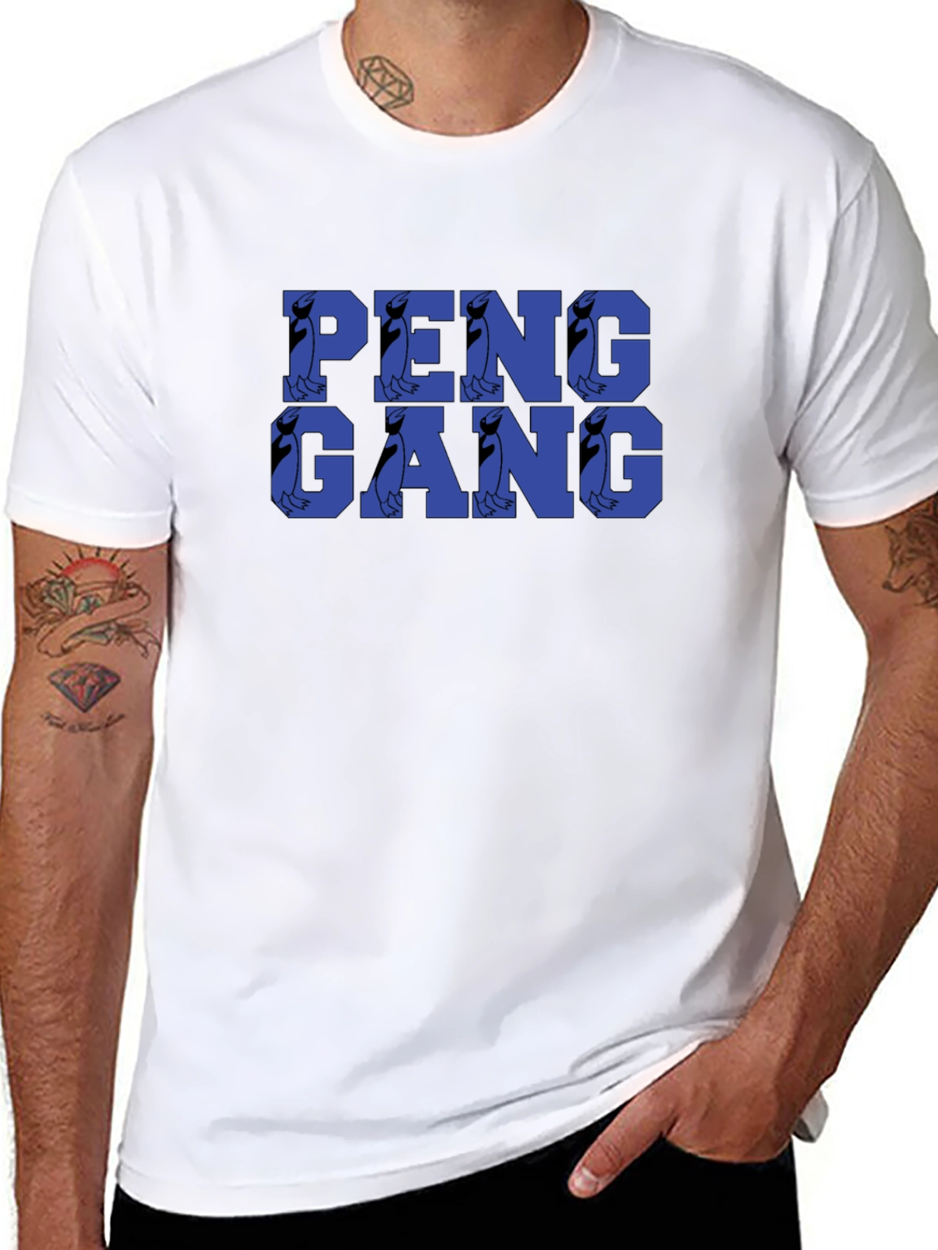 Peng Gang Graphic Tee - Penguin Design