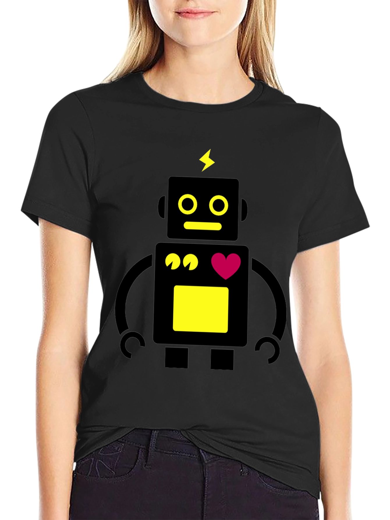 Robot Heart T-Shirt - Modern Graphic Tee