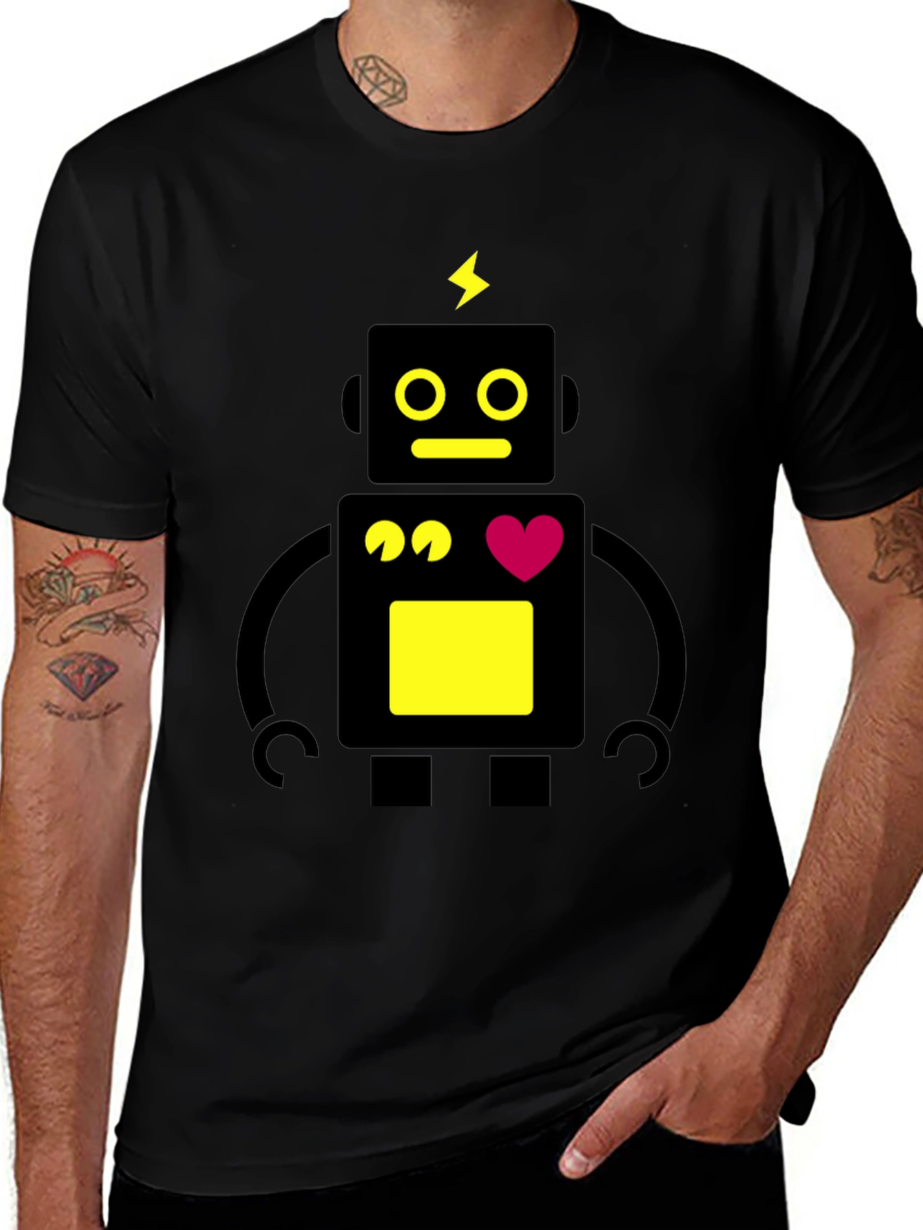 Robot Heart T-Shirt - Modern Graphic Tee
